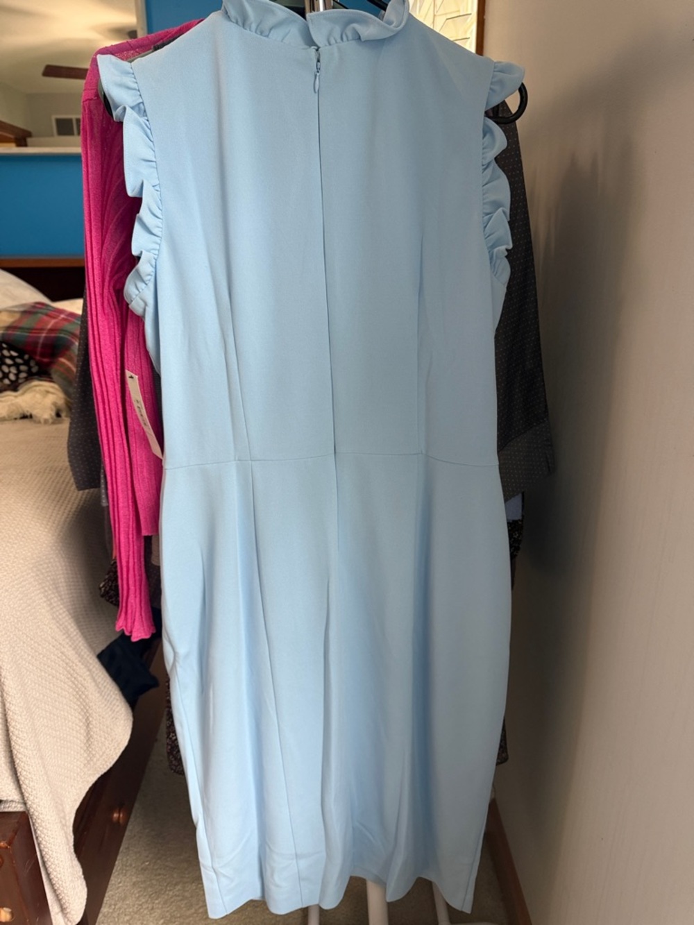 Maggy London Powder Blue Sleeveless Sheath Dress - Picture 4 of 4
